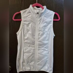Women's White Quilted Vest